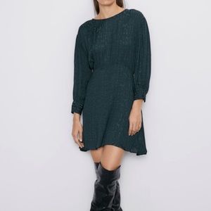 NWT minimalist timeless Zara Jacquard dress